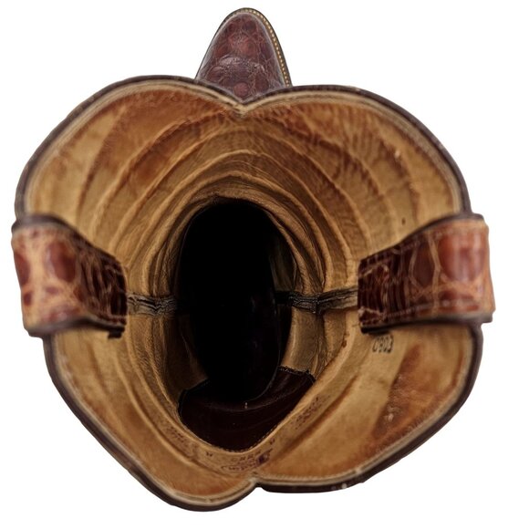 Vintage Justin 8880 Exotic Men's 10.5 Brown Full Alligator Cowboy Western Boots - Picture 15 of 16